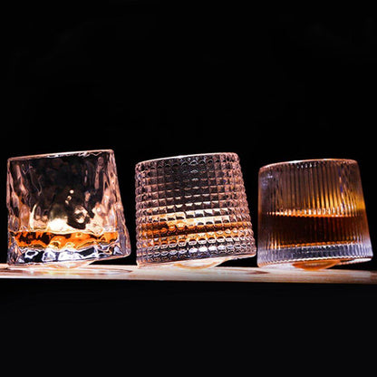 the whiskey lover set - whiskira - nosing glass - whiskey glass- whisky glass -globe decanter - gift - spinning glass with box -decanter with box - gift package